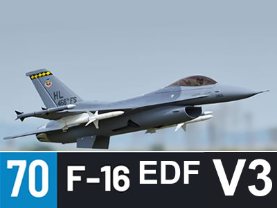 Freewing F-16 V3 70mm EDF Jet ARF plus RC Airplane